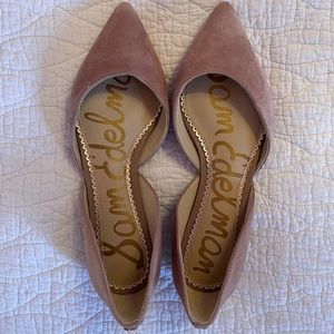 Sam Edelman Rodney blush suede flats, size 5.5